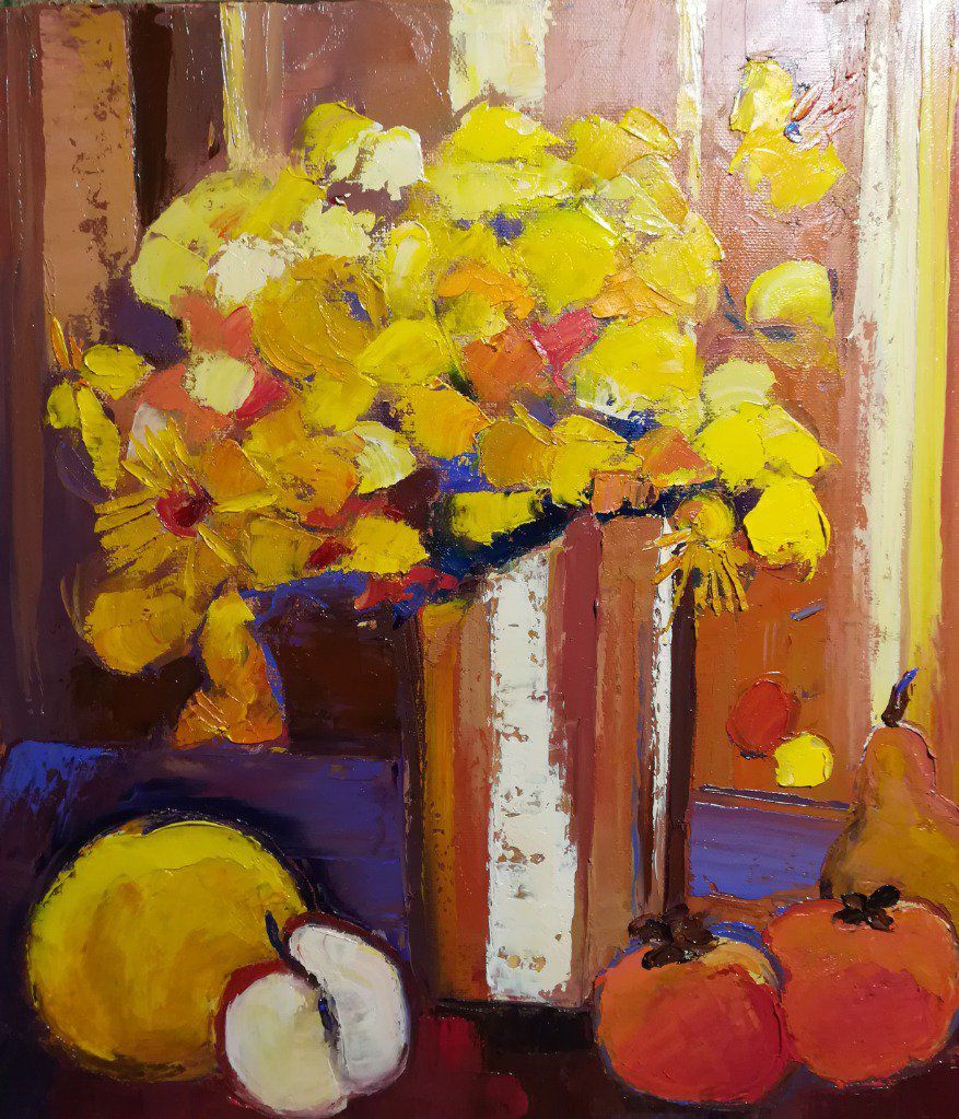 bouquet jaune
40 x40 cm