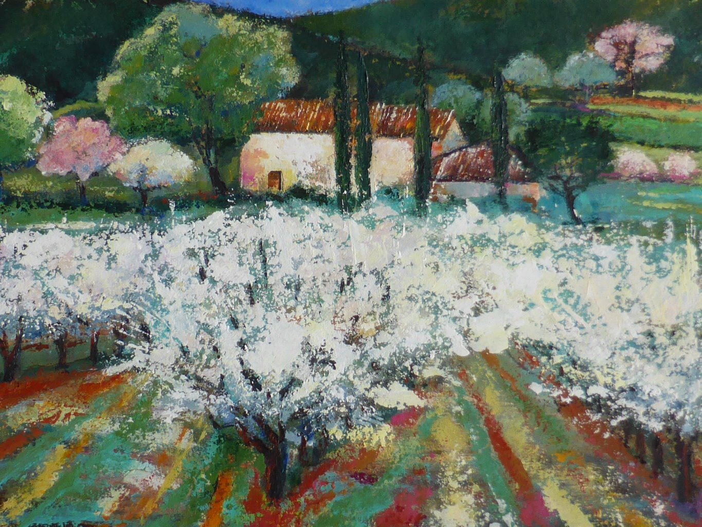 Arbres en fleurs
35x50cm ,acrylique sur carton