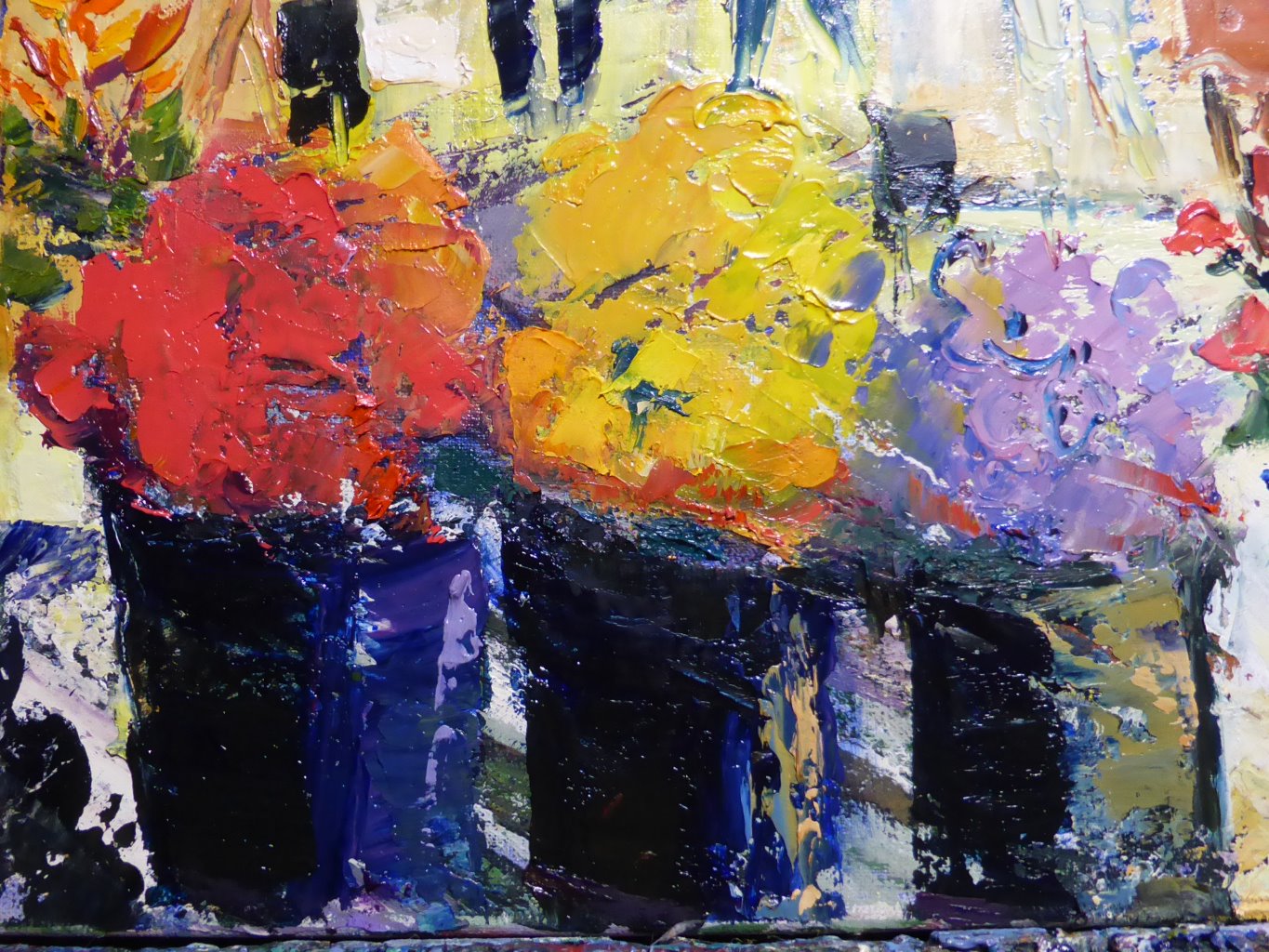 Marché aux fleurs,détail
huile sur toile